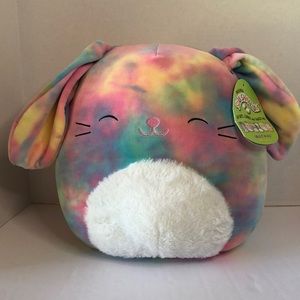 - 11’ Rainbow Tie Dye Bunny Squishmallow. Candy. New with tags